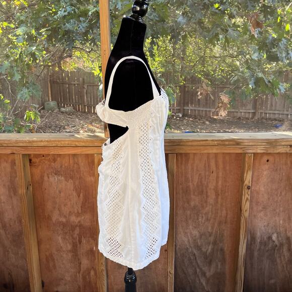 Free People Vanda Cotton Mini Dress White Size M - Picture 2 of 10